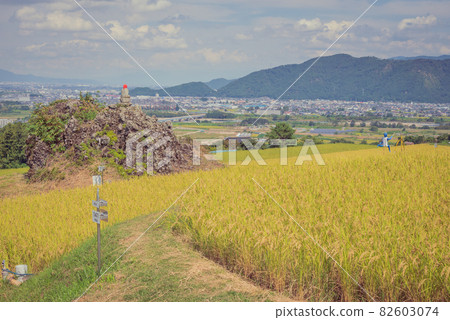 [侄女石] 石佛注視善光寺平[秋侄女梯田] 82603074