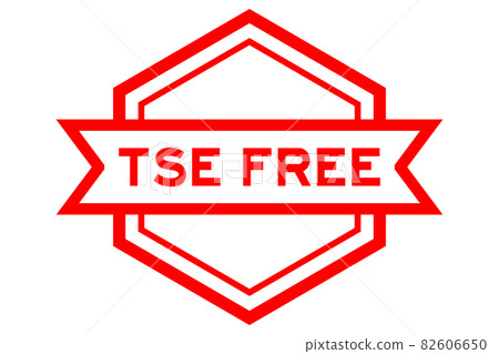 Vintage hexagon label banner with word TSE (Transmissible Spongiform Encephalopathy) free in red color on white background Vintage hexagon label banner with word TSE (Transmissible Spongiform Encephalopathy) free in red color on white background 82606650