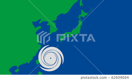 Typhoon Japan map - Stock Illustration [82609084] - PIXTA