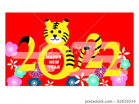 2022 Tiger and Christian era illustration material 82610334
