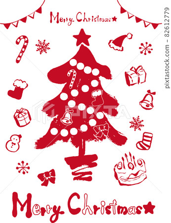 Christmas material set (hand-painted) red 82612779