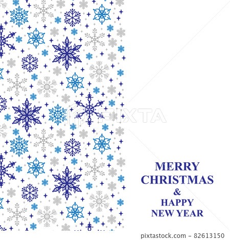 Christmas card with decorative snowflakes - Stock Illustration ...
