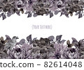 Dark, Black flowers Watercolor Borders and Frames 82614048
