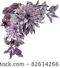Halloween and flowers Watercolor Cliparts 82614266