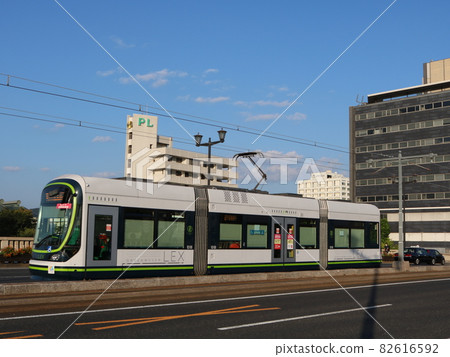 Hiroshima Electric Railway and trams running in Hiroshima City Hiroshima Electric Railway and trams running in Hiroshima City 82616592