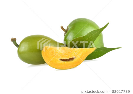 Egg fruit, Canistel, Yellow Sapote (Pouteria campechiana (Kunth) Baehni) isolated on white background Egg fruit, Canistel, Yellow Sapote (Pouteria campechiana (Kunth) Baehni) isolated on white background 82617789