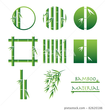 Simple bamboo frame, vector material 82620186