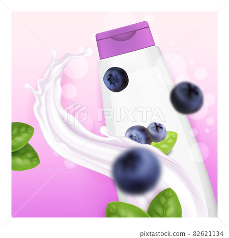 Blueberry Shampoo Creative Promotion Banner Vector 82621134