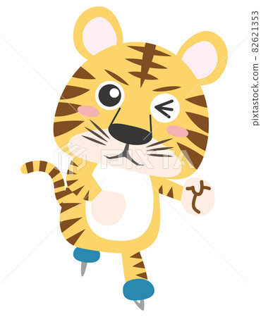 2022年新年賀卡設計Tiger year Tiger 04(冬季運動滑冰) 2022年新年賀卡設計Tiger year Tiger 04(冬季運動滑冰) 82621353