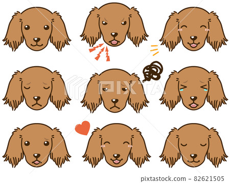 Dachshund (red) facial expression face icon Dachshund (red) facial expression face icon 82621505