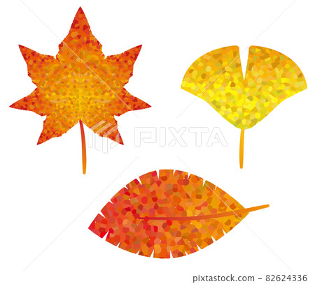 手寫復古風秋葉、銀杏、落葉 82624336