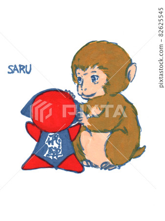 Japanese monkey and Sarubobo 82625545