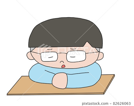 Sigh boy at the desk 82626063