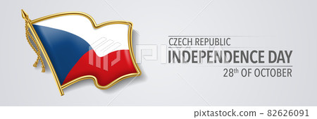 Czech Republic happy independence day greeting card, banner with template text vector illustration Czech Republic happy independence day greeting card, banner with template text vector illustration 82626091