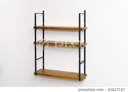 White walls and wall shelves 82627187