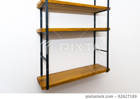 White walls and wall shelves White walls and wall shelves 82627189
