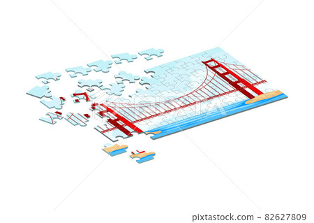 Puzzle board game to problem solving, pattern recognition flat vector illustration on white background Puzzle board game to problem solving, pattern recognition flat vector illustration on white background 82627809