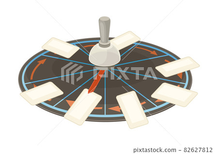 Roulette board game flat vector illustration on white background Roulette board game flat vector illustration on white background 82627812