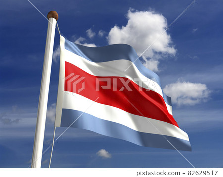 Costa Rica flag (with clipping path) Costa Rica flag (with clipping path) 82629517