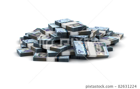 Stack of Saudi Arabian Riyals - Stock Illustration [82631224] - PIXTA