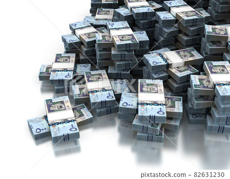 Stack of Saudi Arabian Riyals Stack of Saudi Arabian Riyals 82631230