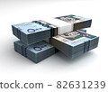 Stack of Saudi Arabian Riyals 82631239