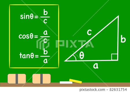 Explanation of trigonometric functions Vector illustration 82631754