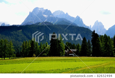 Croda Rossa from the meadows of Moso Croda Rossa from the meadows of Moso 82632494