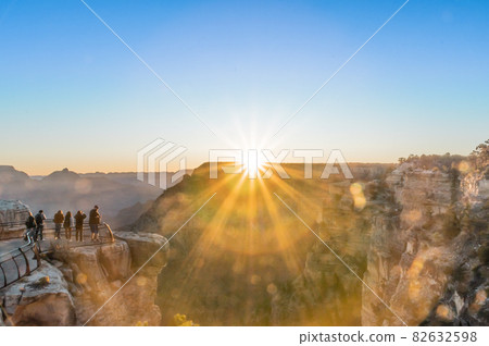 Sunrise at Mather Point in the Grand Canyon Sunrise at Mather Point in the Grand Canyon 82632598