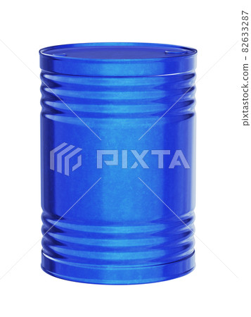 Realistic 3D illustration of the blue oil barrel isolated on white 82633287