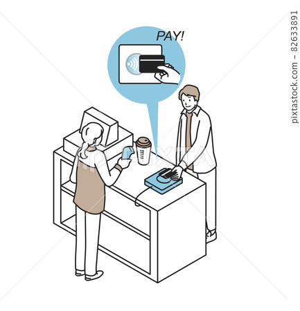 Men making card payments 82633891