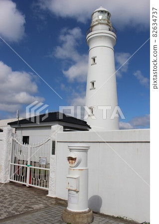 Inubosaki Lighthouse and white mailbox at the easternmost point of the Kanto region 82634737