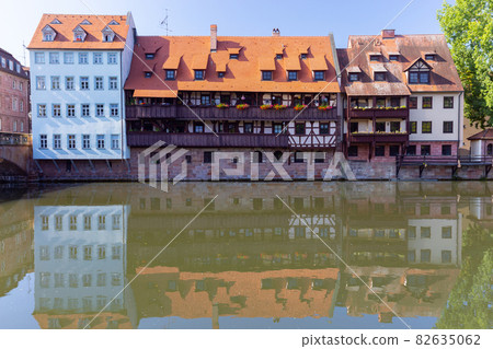 Historical part of the old town of Nuremberg, Franconia, Germany. 82635062