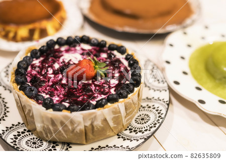 baked blueberry birthday cheesecake 82635809