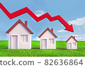Falling in real estate concept 82636864