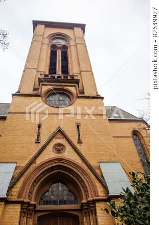 Düsseldorf cityscape, historic brick church Düsseldorf cityscape, historic brick church 82639927