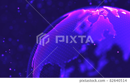 Ultra violet galaxy background. Space background illustration universe with Nebula. 2018 Purple technology background. Artificial intelligence concept Ultra violet galaxy background. Space background illustration universe with Nebula. 2018 Purple technology background. Artificial intelligence concept 82640514