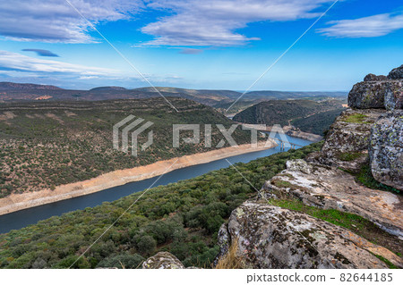 Landscape view of Monfrague National Park. Caceres, Extremadura, Spain 82644185