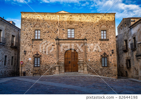 Episcopal Palace in Caceres, Extremadura, Spain. Located in Plaza Santa Maria 82644198