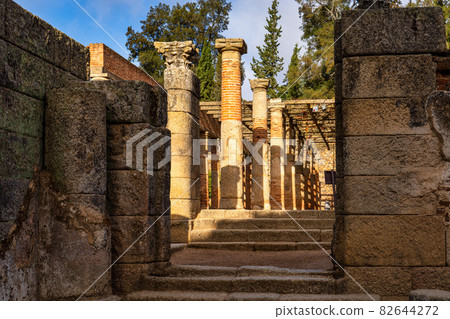 Roman Amphitheatre in Merida, Augusta Emerita in Extremadura, Spain 82644272