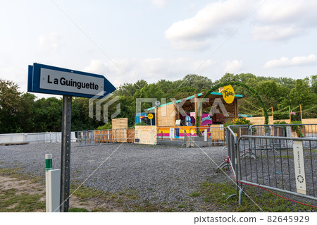 Montreal, Quebec, Canada - August 30 2021 : Les guinguettes, Jean-Drapeau park. 82645929