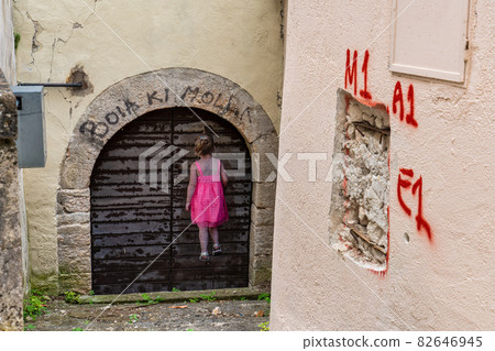 The center of Preci at July 2020 after the earthquake of central Italy 2016 82646945