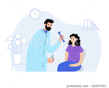 Doctor otolaryngologist concept Doctor otolaryngologist concept 82647841