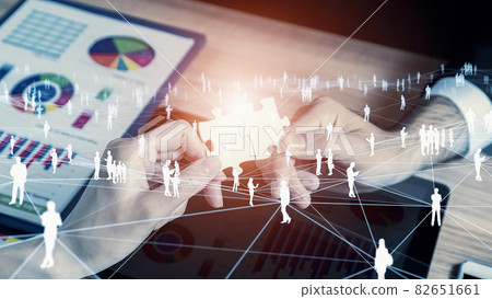 Human resources network teamwork 82651661