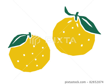 柚子復古矢量圖 82652874