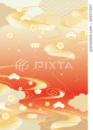 日式圖案背景插畫素材 82653361
