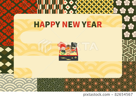 新年賀卡日本模式 Osechi HAPPY NEW YEAR 02 82654567