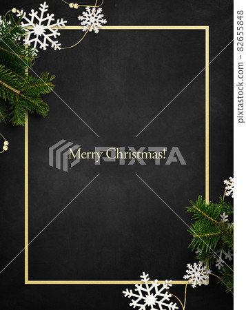 Christmas miscellaneous goods and black background Christmas miscellaneous goods and black background 82655848