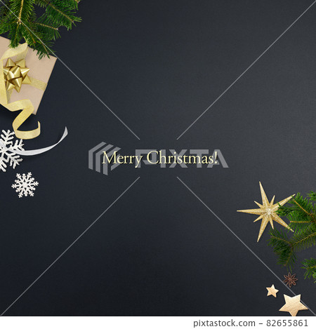 Christmas miscellaneous goods and black background Christmas miscellaneous goods and black background 82655861