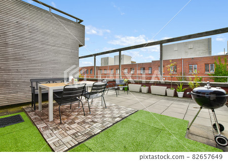 View of the beautiful veranda of the house View of the beautiful veranda of the house 82657649